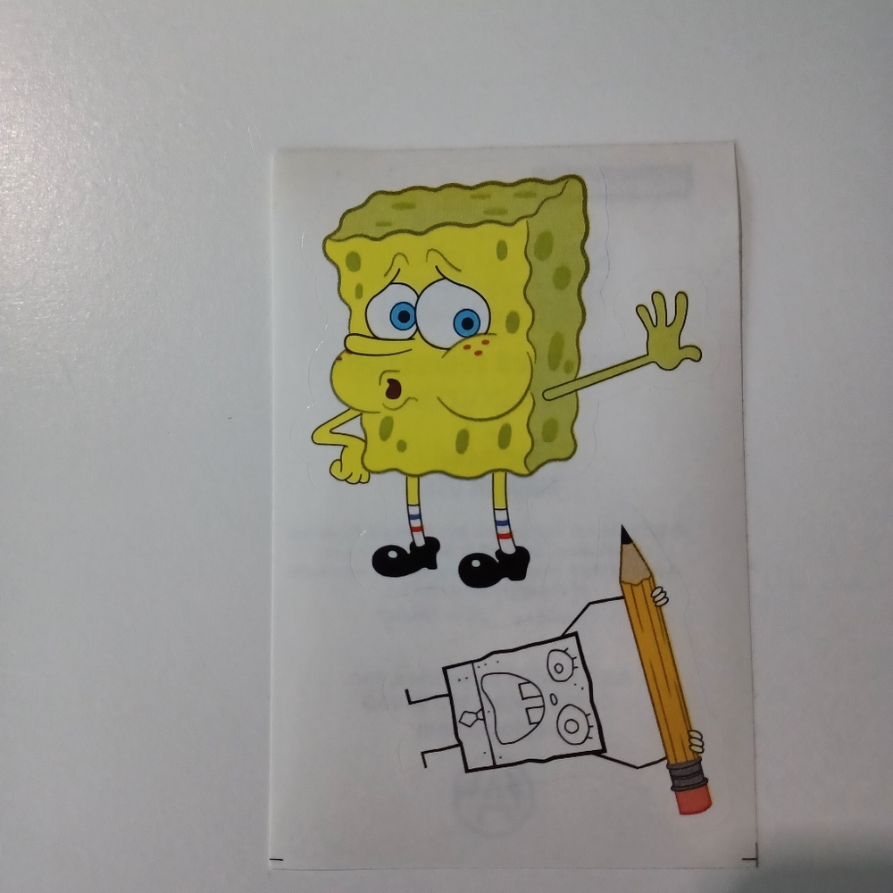 Spongebob x Doodlebob meme sticker 🖤(3/10$)🖤